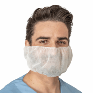 Protetor de barba descartável em TNT.